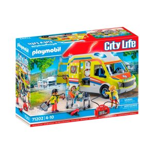 AMBULANCIA CON LUZ Y SONIDO CITY LIFE 71202 PLAYMOBIL