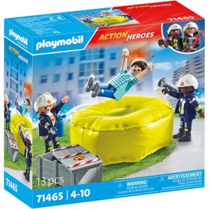 BOMBEROS CON COLCHONETA ACTION HEROES 71465 PLAYMOBIL