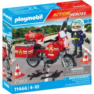 MOTO DE BOMBEROS ACTION HEROES 71466 PLAYMOBIL