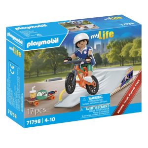 PROMO PACK SNOWBOARDER CON RAMPA 71798 PLAYMOBIL