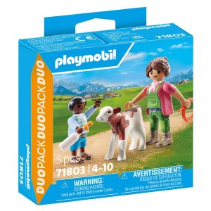 GRANJERA CON TERNERO DUO PACK 71803 PLAYMOBIL
