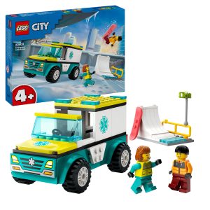 AMBULANCIA EMERGENCIAS Y CHICO SNOWBOARD LEGO CITY 60403