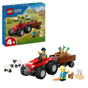 TRACTOR ROJO CON REMOLQUE Y OVEJA 60461 LEGO CITY